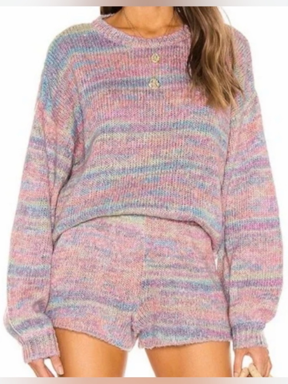 Show Me Your Mumu ‘Pismo Sweater’ & ‘Huntington Shorts’ Set ~ in Spacedye Knit